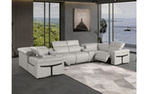 1126 DivanItalia Light Gray 8-Piece Sectional with 2 Power Recliners and Power HeadrestsModel:  1126-LT_GREY-8PC-2PWR-U-SECTIONAL-GROUP